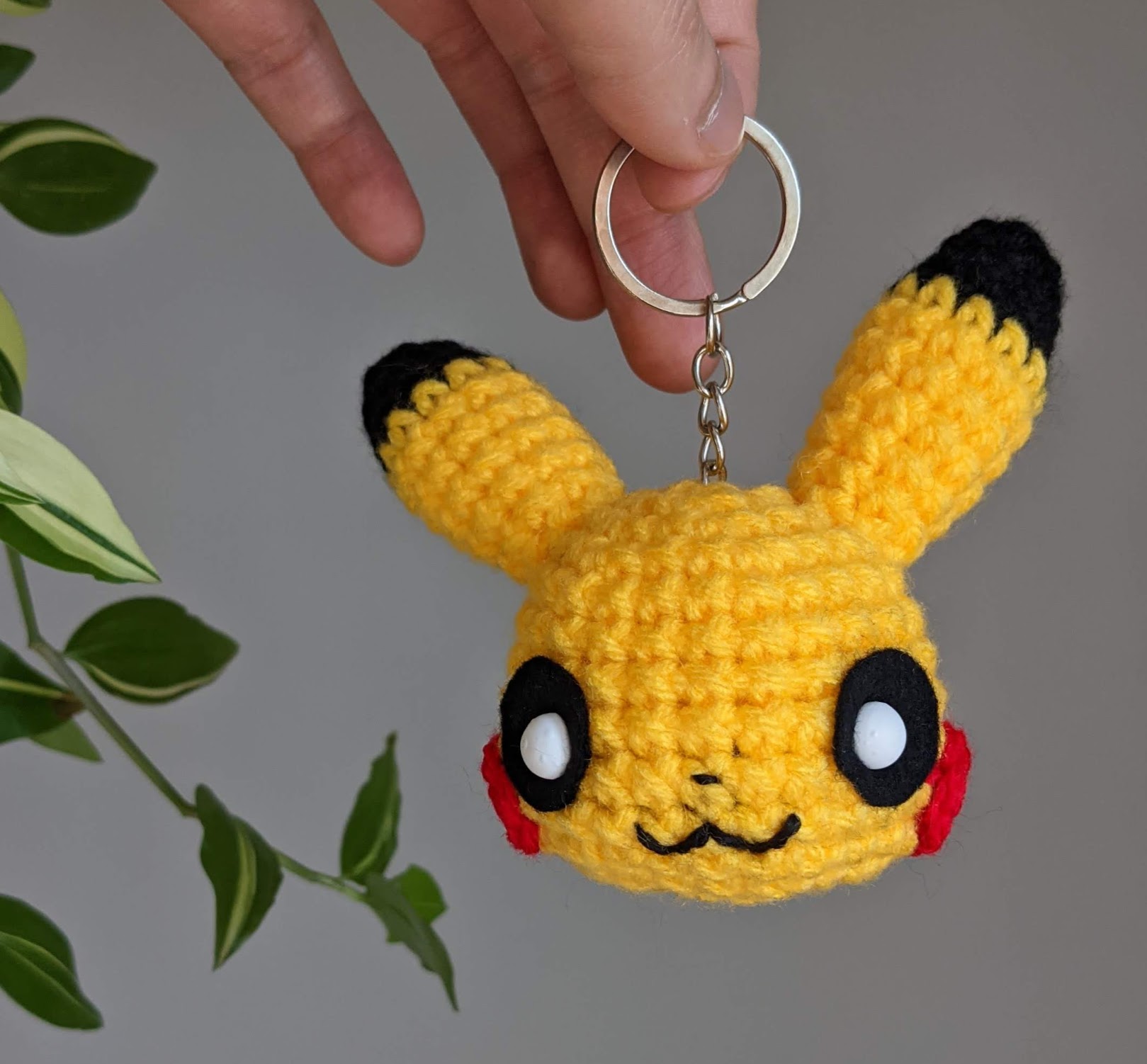 Pikachu Keychain Amigurumi Crochet Pattern Sir Purl Grey